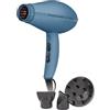 GAMMA+ Asciugacapelli Professionale X-Hybrid Compact, Phon per Capelli Leggero e Compatto, Tecnologia Ionica, Griglia Rivestita in Tormalina, 1800-2100W (Blu Avio)