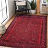 NETLINE HOME Tappeto lavabile in lavatrice, per cucina, camera da letto, sala da pranzo e soggiorno, adatto agli animali domestici, tappeto con design orientale, pelo basso, antiscivolo (rosso nero,