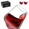 FAHIMEH Bicchieri Whisky Rum Cognac Cocktail Liquore Calici Vino Cristallo Vetro Inclinati Tumbler Rotanti Senza Stelo Degustazione Particolarin Personalizzato Regalo Set da 2pc 300ml