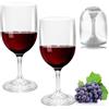 GBKDQQ 2 bicchieri da vino in plastica to go, 200 ml, da campeggio, in plastica, per roulotte, feste in piscina, all'aperto, pic-nic