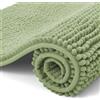 OLANLY Tappetino da bagno in chenille antiscivolo, morbido tappetino per il bagno, assorbente, lavabile, antiscivolo per il bagno, 40 x 60 cm, verde erba