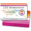 NumeroPhi Tessera Orgoglio Lesbica, Accessori LGBTI, ID di Membro, Regalo Inclusivo, PVC
