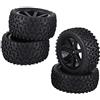 Dilwe 1/10 Pneumatici Fuoristrada,4pcs Pneumatici per Auto RC Gomma del Camion RC Accessorio per Ruote Gommate Ruote e Pneumatici per Veicoli RC Parti per 1/10 ZD Corsa Crawler