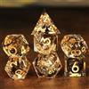 Elifel Dadi D&D D4 D6 D8 D10 D12 D20 D% Dadi DND Set 7 pezzi Poliedrici Fatti a Mano Resina con Bordi Affilati per Dungeons and Dragons Pathfinder Roll Giochi da tavolo Giochi RPG MTG con Confezione Regalo