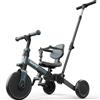besrey Triciclo per Bambini 4 in 1, Bici senza Pedali per bambine e bambini da 1 a 3 anni, Triciclo con Maniglia di Spinta, Schienale e Cintura di Sicurezza, Grigio