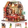 Cuteefun Miniatura Casa delle Bambole Kit, Dollhouse in Legno con LED, Kit Casa Minuscola per Adulti da Costruire, Regali Unici per Compleanni, Natale (Casa Libro)