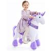 PonyCycle Ufficiale Classico Modello U Unicorno Che Cammina Giocattolo Cavalcabile per Bambini Macchina Unicorno (con Freno e Suono/Altezza 90 cm/Taglia 4 per 4-7 Anni) Unicorno Viola Ux406
