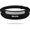 DEARBAG Marsupio Sportivo Marsupio Running Uomo Donna Cintura da Corsa Cintura Jogging con Cerniera e Foro per Cuffie per telefono Samsung Huawei Jogging Viaggio Trekking Bicicletta, Nero