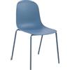 CLP Sedia impilabile Hardin I Sedia da esterno assolutamente resistente alle intemperie e ai raggi UV, Colore:blu