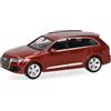 herpa modellino auto Mercedes Audi Q7, rosso matador, miniatura in scala 1:87, da collezione, Made in Germany, modello in plastica