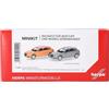 Herpa kit di montaggio MiniKit Audi A3 Sportback (2012) arancione acceso e grigio Nardò, 2 pezzi, miniatura in scala 1:87, da collezione, kit per modellismo, plastica