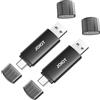 JOIOT Chiavetta USB 64 GB 3.0 2 Pezzi Pendrive USB C 2 in 1 Pennette USB 64GB 3.0 OTG Memoria USBC Memory Stick Tipo C per PC Laptop Notebook Android Window Nero