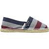ALPARGATUS - Espadrillas piatte con stampa a righe larghe, Grigio marino Bordeaux, 47 EU