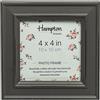 Hampton Frames | Cornice portafoto Paloma, legno grigio, 14.5x14.5x2.5 cm | Stile shabby chic, moderna, larghezza 30 mm | Da tavolo o parete, per foto 10x10 cm