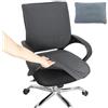 JRSHIRLEYLTD 1 federa per sedia da ufficio, colore grigio scuro, per sedia da ufficio, lavabile, adatta per la maggior parte delle sedie da ufficio (rivestimento per schienale e federa)