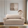 BellaHills Elasticizzati Teli Copridivano Grande 2 Posti (170-185CM) Con Braccioli, Sofa Cover Antigraffio Gatto, Copri Divano Lavabile In Lavatrice, Universale Copridivani Antimacchia, Sabbia