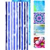 JAODFK Telo Mare Microfibra Grande Asciugamano Teli Mare Microfibra Antisabbia Spiaggia Uomo Tell Mare Accessori Telo Mare Microfibra 180x90 XXL Donna Strisce Blu