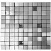 OCEANO 10pz Pannelli adesivi 3d decorativi parete muro carta da parati mattonelle mosaico piastrelle wallpaper casa cucina soggiorno camera da letto bagno PET 30x30cm (Mosaico Argento)