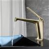 SJQKA Rubinetto Bagno Lavabo Cascata oro spazzolato, Miscelatore A Cascata Lavabo Bagno, Rubinetto Per Acqua Fredda E Calda, Design A Cascata, Rubinetto A Cascata