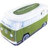 BRISA VW Collection - T2 Bus Pulmino Beauty Case da Viaggio | Volkswagen Trousse Porta Cosmetici, Neoprene Idrorepellente, Gancio, 4 Tasche a Rete, Verde Grande
