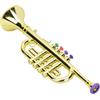 RiToEasysports Bnineteenteam Giocattolo di Tromba per Bambini Tromba Oro per Bambini Strumenti in Plastica 41 Centimetri Strumento a fiato Tromba di Plastica
