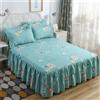 Morbuy 3 Pezzi Set Gonna da Letto per Singolo Matrimoniale e Una Piazza e Mezza Elasticizzata Copriletto con Volant Coprirete per Letto Lenzuola con 2 Federe (120x200+48x74cm,Jacquard)