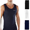 Kappa Set 3 Pezzi Canotta Uomo Kappa Canottiera 100% Cotone Kit Maglia Shirt Casual