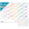 Häfft Calendario da parete XXL 2026 A1+ in italiano (89x63 cm) [Arcobaleno] 15 mesi nov 2025 - gen 2027 - piegato - 0 planner annuale A4