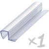 Generico Guarnizione vETRO Sotto Porta Box Doccia Universale, Profilo Orizzontale 80cm, Spessore 6/8 mm, No Adesivo Colla Installazione Semplice Incastro (2 pz. Doccia PORTE SCORREVOLI)