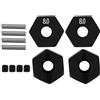 Tbest Esagonale per Ruota, Adattatore per con Trasmissione Esagonale in Lega di Alluminio Parte di aggiornamento Compatibile con SCX10 90046 90047 RR10 RC Crawler(8.0MM)