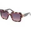 GUESS Gu0010105b55 Womens UV Protected Injected Sunglasses Occhiali, Nero Brillante, 140/23/48,5 Donna