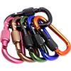 Primasage 10 Pezzi 2.24in Alluminio Forma D Moschettone, Moschettone Arrampicata, Moschettoni da Viaggio per Esterno, Campeggio, Pesca, Escursioni, Zaino in Spalla