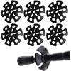 SEMINISMAR Puntale per Bastone,Accessori Antiscivolo Trekking,Bastoncini Trekking,Cestino da Sci con Fango di Neve,Gommini per Bastoncini Walking,Punte per bastoncini da trekking in gomma Confezione,6PCS