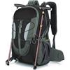 OUUTMEE Zaino da trekking e trekking, 30 l, 40 l, con cintura, per uomini e donne, impermeabile, Nero , (30L) EU