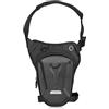 DEARBAG Borsa da gamba moto per uomo e donna, impermeabile, borsa tattica, borsa da cintura, tasca sulla coscia e tasca sulla gamba per corsa, ciclismo, moto, sport e lavoro, Nero , 14.5 x 8 x 20 cm, Tasca da
