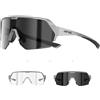 KAPVOE Occhiali Ciclismo Fotocromatici con Protezione UV400 Occhiali da Sole Sportivi Uomo Donna per Mountain Biking Running MTB
