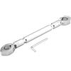 Qiilu Barra di bilanciamento per moto, Manubrio per bilanciere in lega di alluminio Accessori per moto(argento)