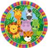 Bigiemme Piatto carta 23 cm - 8 pezzi - animali della giungla
