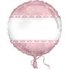 Bigiemme Palloncino foil personalizzabile 45 cm - 1 pezzo - baby cuori rosa