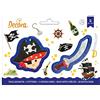 Decora 0255207 Set 2 Tagliapasta Pirata E Sciabola In Plastica, Il Kit Ideale per Creare Decorazioni in Pasta di Zucchero o di Gomma, Made in Italy, Design originale. Confezione da 2 pezzi.