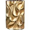 GILDE Vaso decorativo in ceramica, impermeabile, produzione europea, decorazione per soggiorno, decorazione natalizia, oro, colore: oro antico, altezza 36 cm