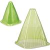 Relaxdays Set Protezioni per Piante, 12 Coni Protettivi Antilumaca e Anti Gelo, Piantine, HLP: 22x19x19 cm, PVC, Verde