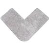 fluffy® Tappeto da bagno in microfibra per docce angolari, con fondo antiscivolo (L-Forma | Dimensioni Interne 50 x 50 cm, Grigio)