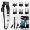 sejoy Tagliacapelli a batteria Sejoy per uomo Trimmer Set per barbiere con display a LED Lame autoafilanti professionali per taglio di capelli lisci - Oro