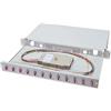 DIGITUS FO Scatola di giunzione 12 accoppiamenti, LC, OM4, 1U 19 pollici, Duplex multimodale, Con cassetta di giunzione, Montaggio a rack