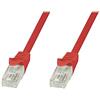 Techly Professional 100792 Cavo di Rete Patch in Rame Cat.6 Rosso UTP 0,3 Metri Rosso