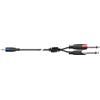 QUIK LOK - SX/30-K Cavo Adattatore 3 m Minijack Stereo 3.5 mm a 2 x Jack Mono 6.3 mm, Serie STRIX, Nero