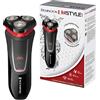 Remington Rasoio elettrico Barba R4 - Utilizzo su asciutto e bagnato - Funzionamento a batteria, rifinitore per dettagli comfort + rifinitore per Basette, Rasoio a testine rotanti R4000