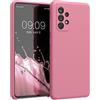 kwmobile Cover per Samsung Galaxy A52 / A52 5G / A52s 5G Custodia - Back Case per Smartphone in Silicone TPU - Protezione Gommata - rosa scuro