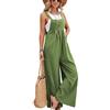 Generic Salopette da donna - Oversize Baggy Jumpsuit, Comodi Salopette Loose Fit Tuta Casual Estivi con Spalline, verde erba, L